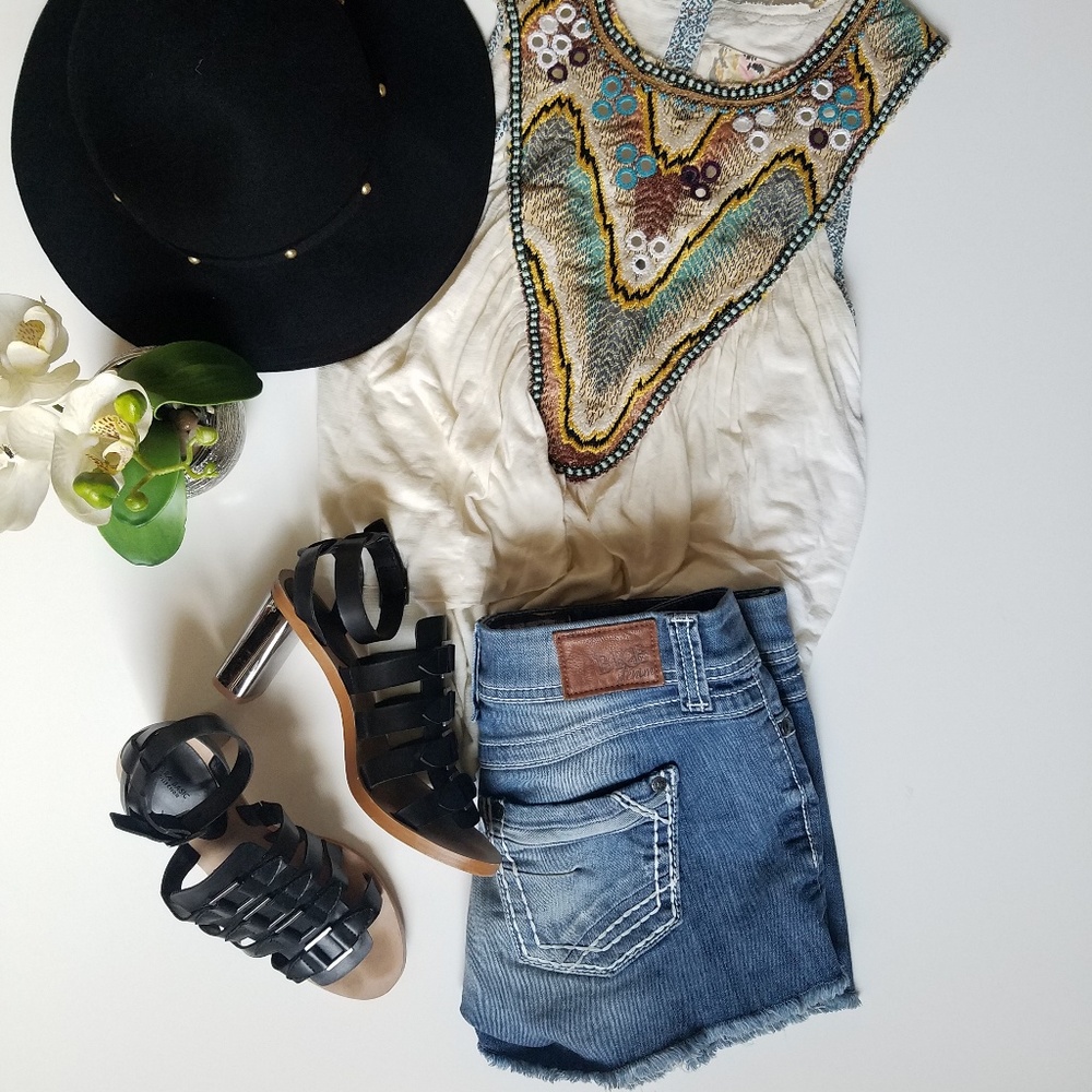 Zara Basic Collection Sandals Metallic Heels - image 2